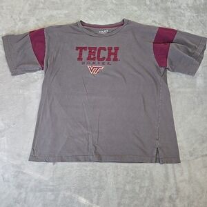 Old Varsity Virginia Tech Hokies Shirt Mens Large Gray College School Casual‎